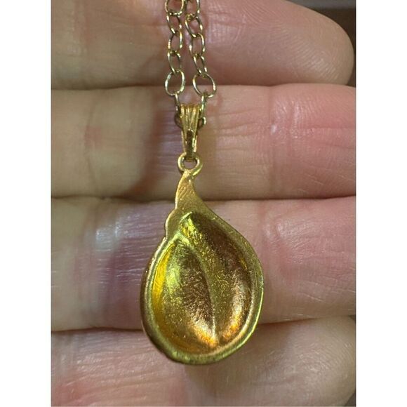 Sparkly Gold Tone Necklace, 18”, NEW - Picture 2 of 7